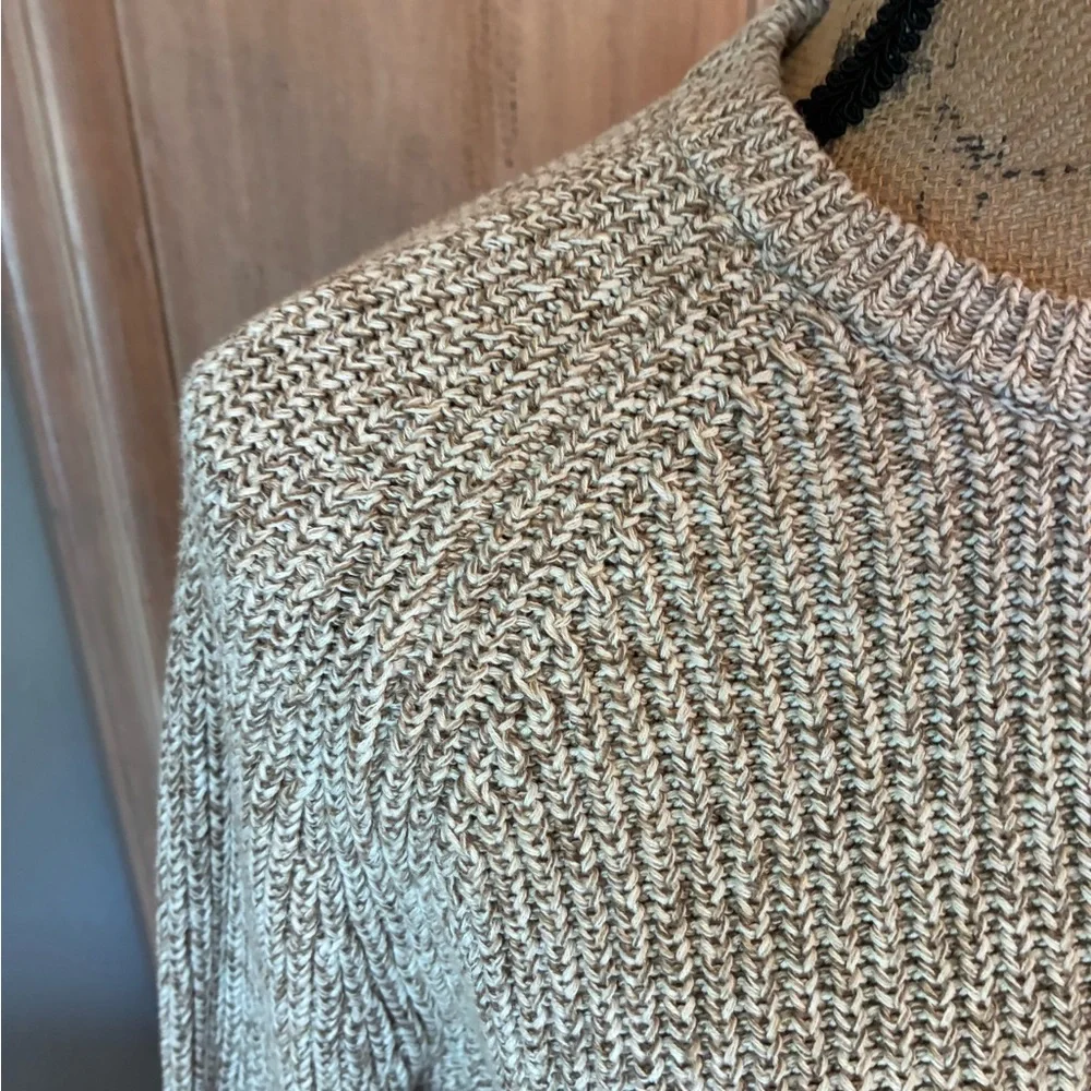 J. Crew 100% Cotton oversized Sweater marled neutral size Small